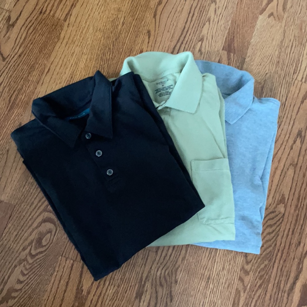 All 3/30$ Men’s medium polo shirts.